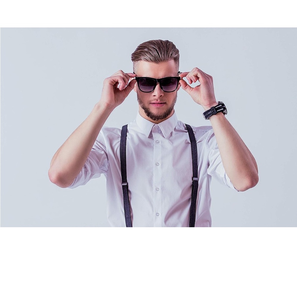 Adult Plain Black Suspenders